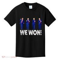 Donald Trump Won 2024 Trump Dance We Won 2024 Trump 47 Kids T-Shirt thumb 0
