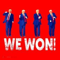 Donald Trump Won 2024 Trump Dance We Won 2024 Trump 47 Santa Hat thumb 1