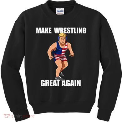 Donald Trump Wrestling Gift Kids Sweatshirt