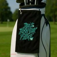 Don't Trash Your Future Earth Day Golf Towel thumb 2