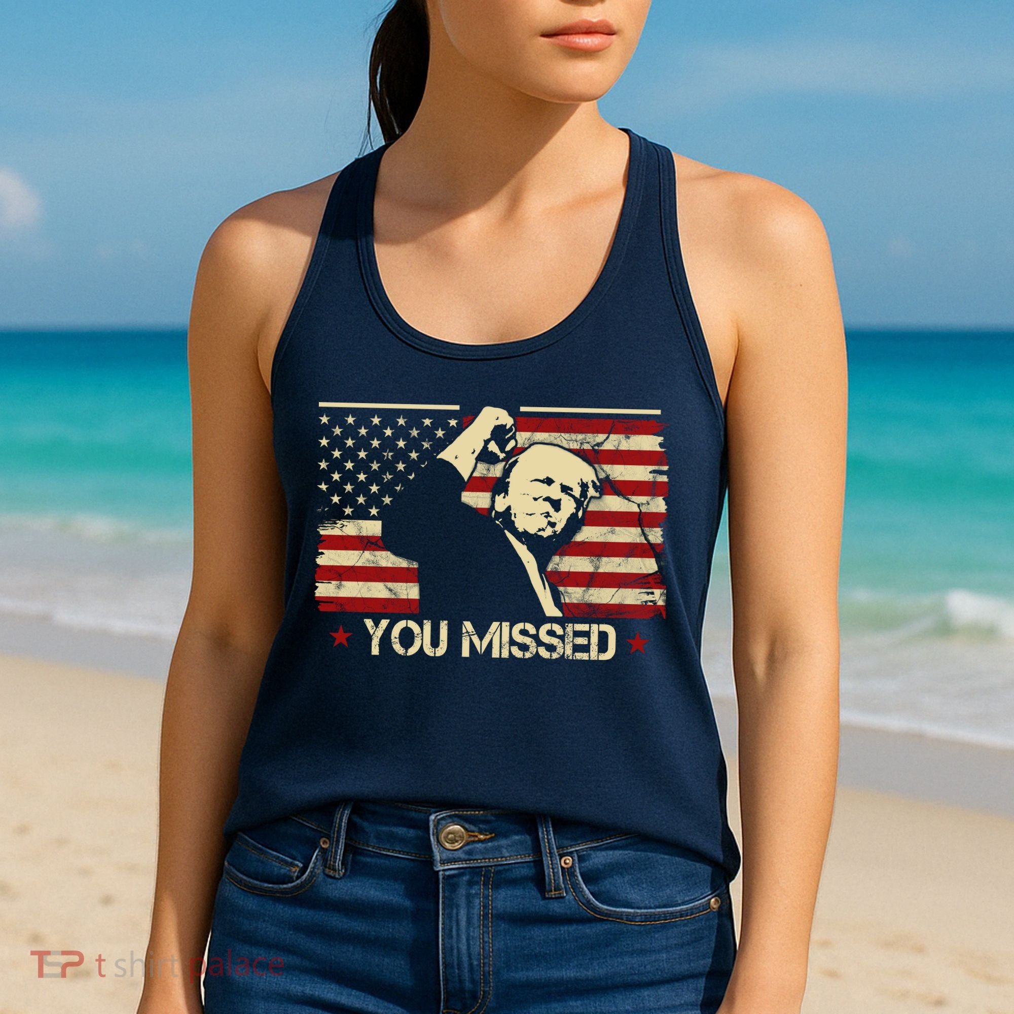 Donald Trump You Missed Funny Trump Usa 2024 Women's Tank Top