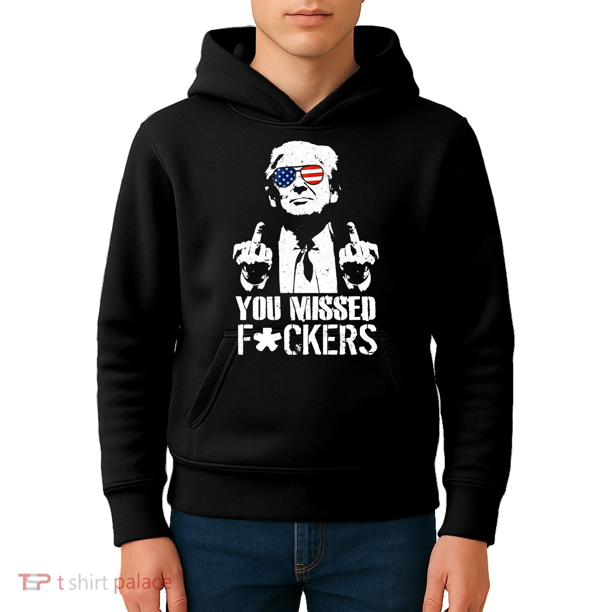 Donald Trump You Missed Fight Fight Fight Kids Hoodie