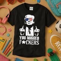 Donald Trump You Missed Fight Fight Fight Kids T-Shirt thumb 3