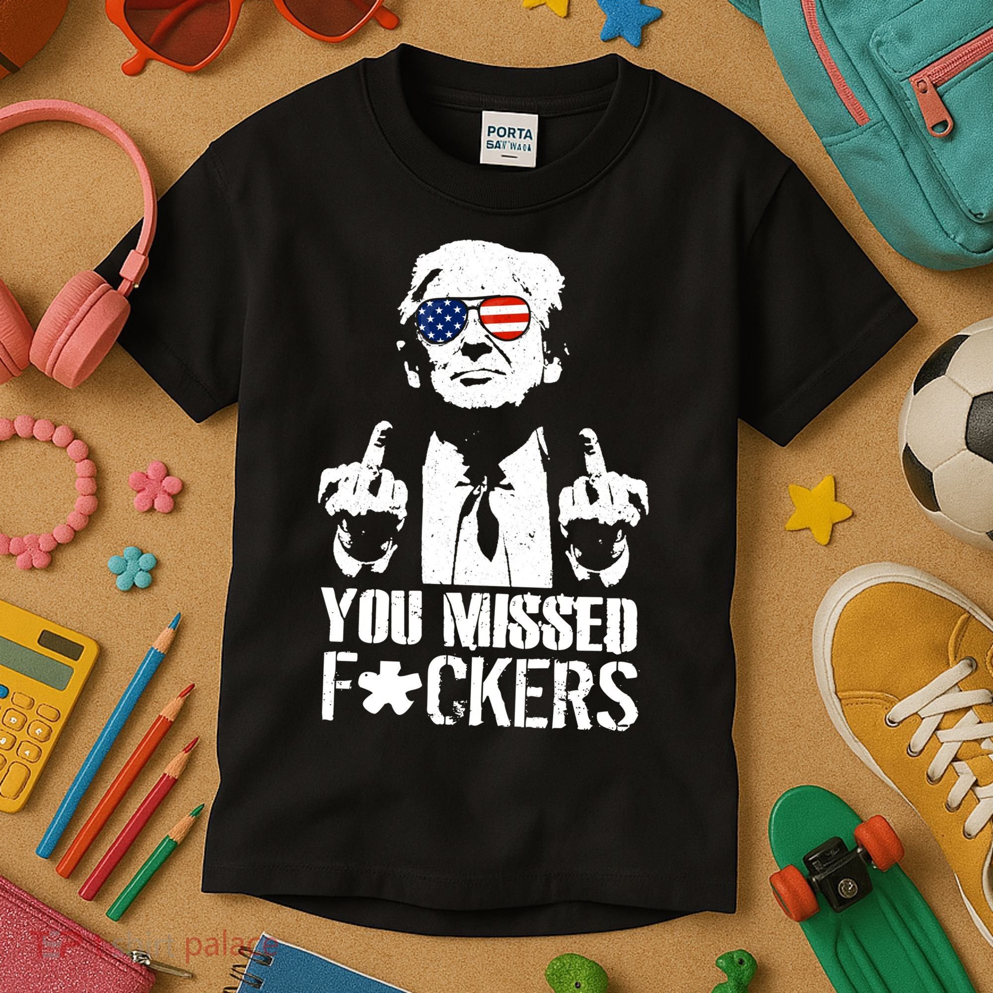 Donald Trump You Missed Fight Fight Fight Kids T-Shirt