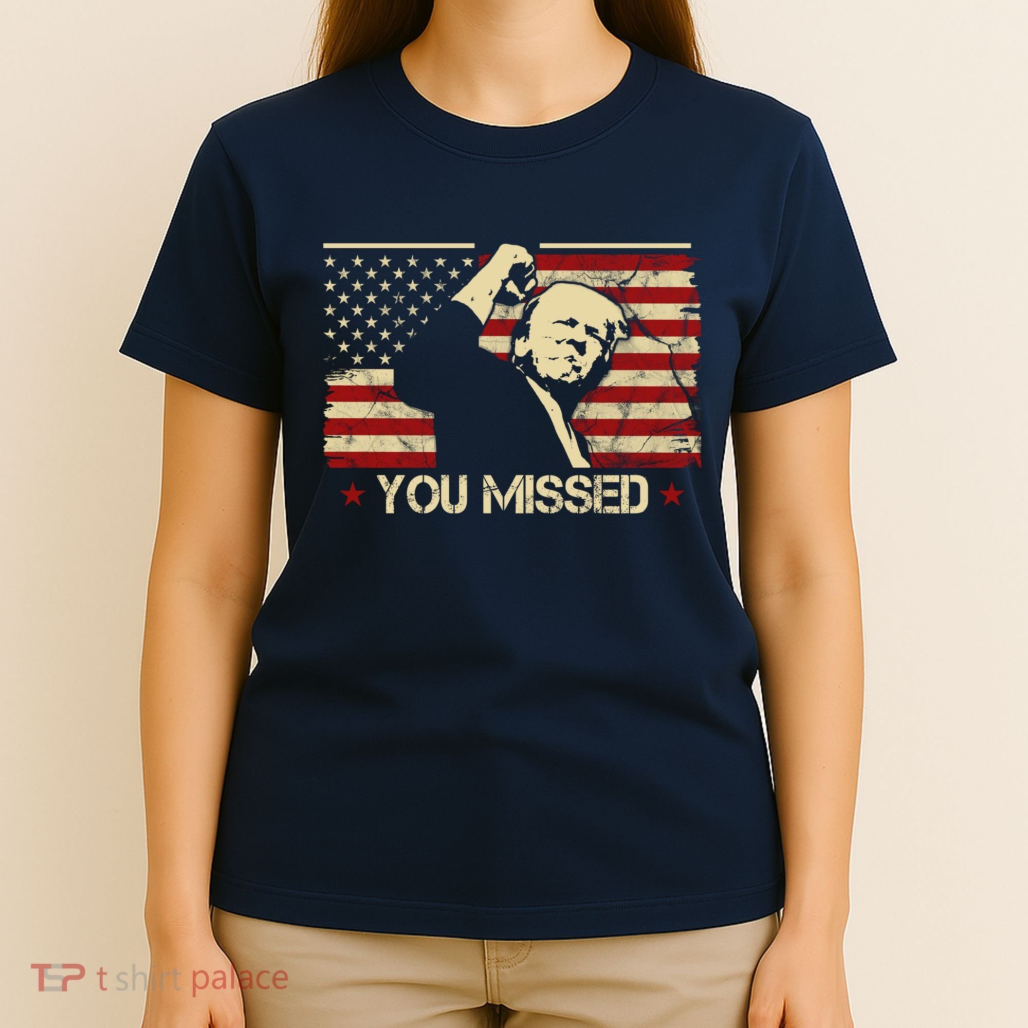 Donald Trump You Missed Vintage Usa Flag Election T-Shirt