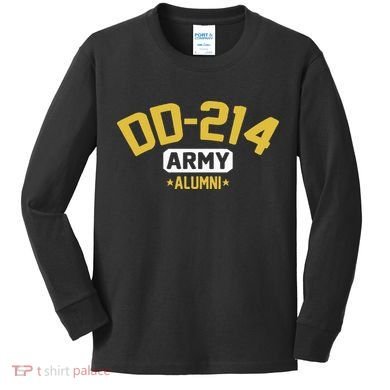 Dd214 U.S A.R.M.Y Alumni Kids Long Sleeve Shirt