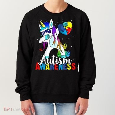 Dabbing Unicorn Autism Awareness Be Kind Gift Women's Sweatshirt