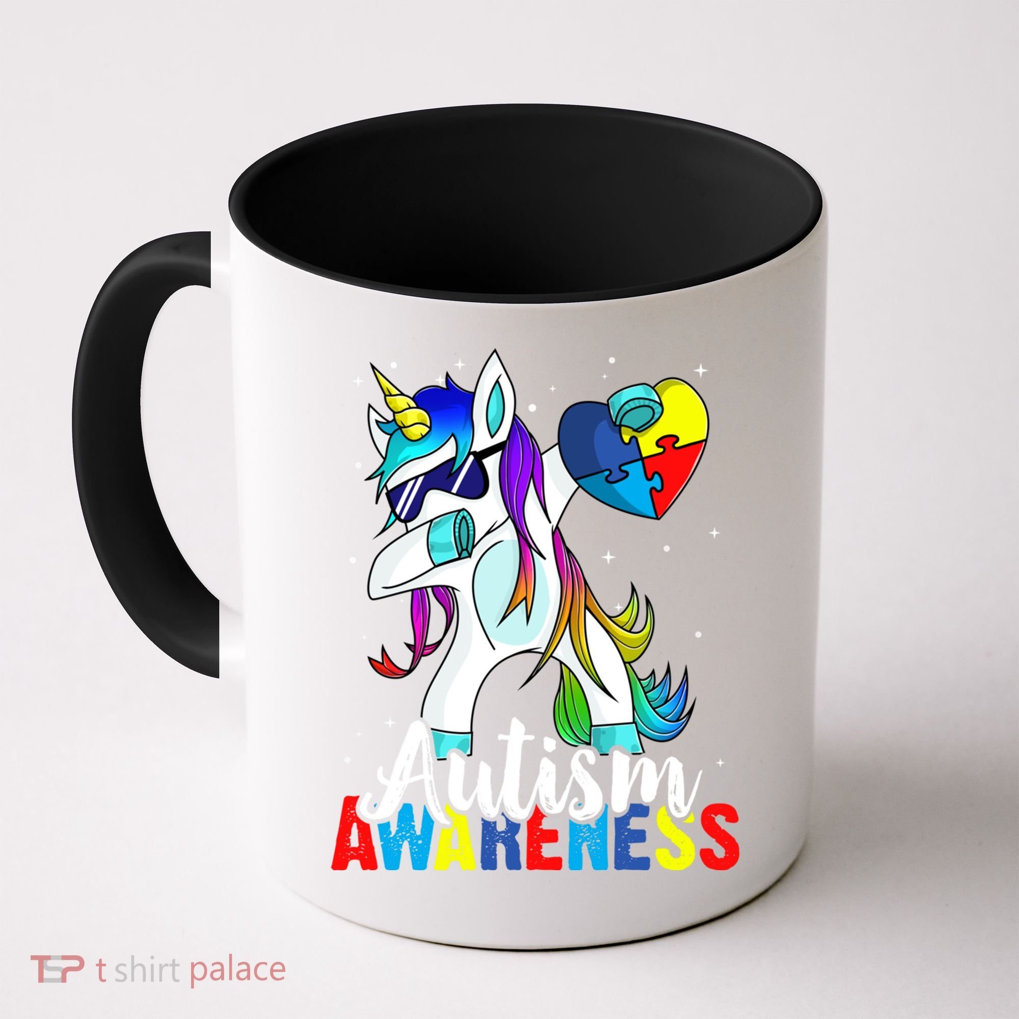 Dabbing Unicorn Autism Awareness Be Kind Gift Coffee Mug