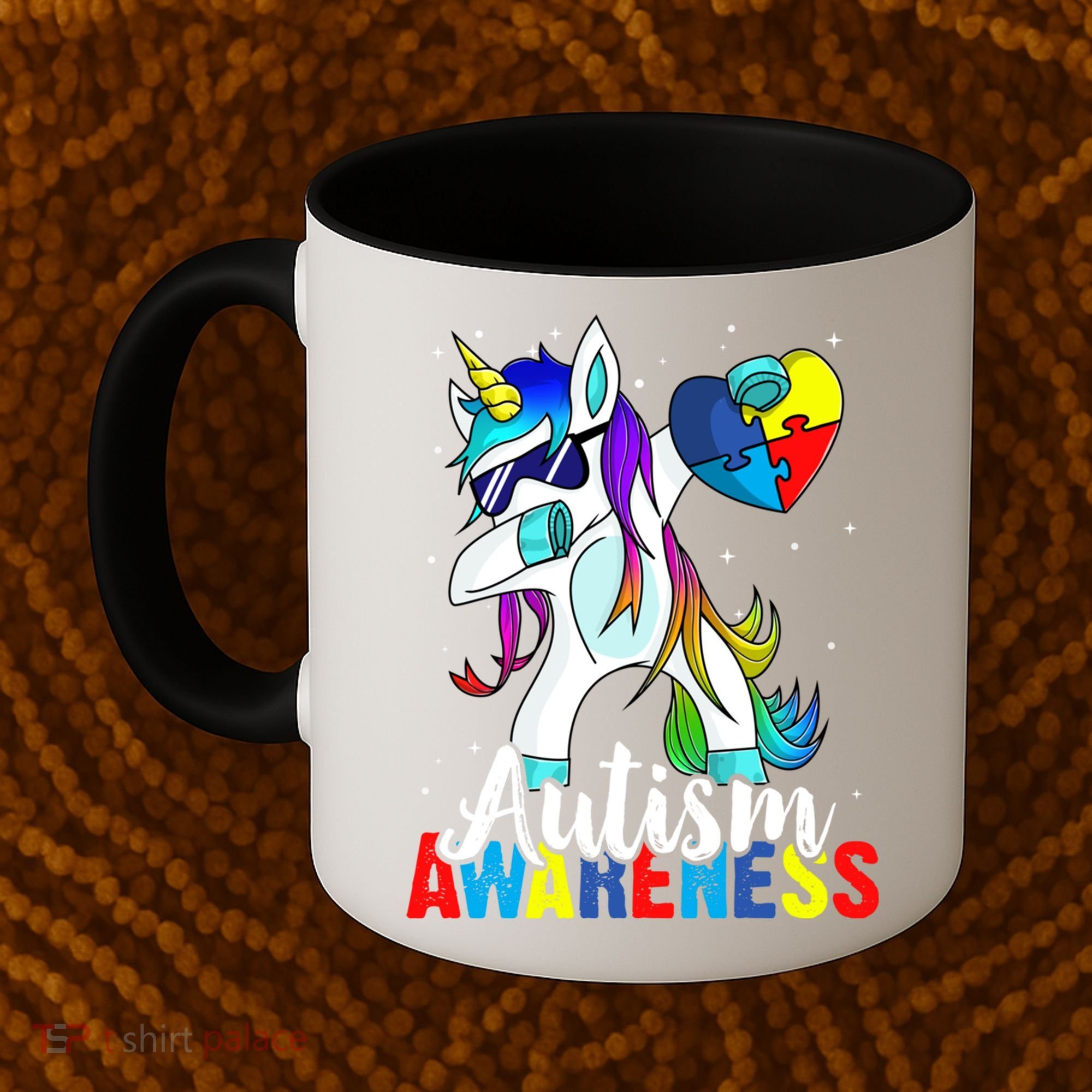 Dabbing Unicorn Autism Awareness Be Kind Gift Coffee Mug