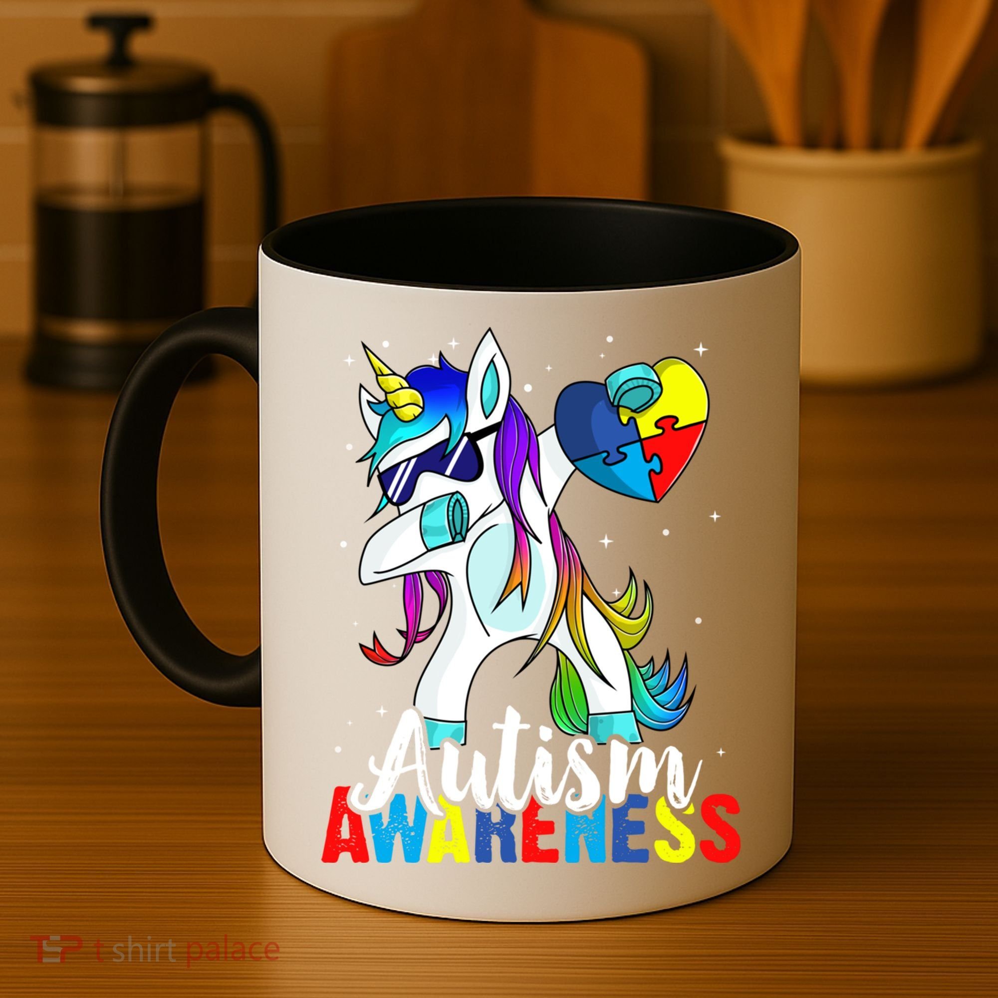 Dabbing Unicorn Autism Awareness Be Kind Gift Coffee Mug