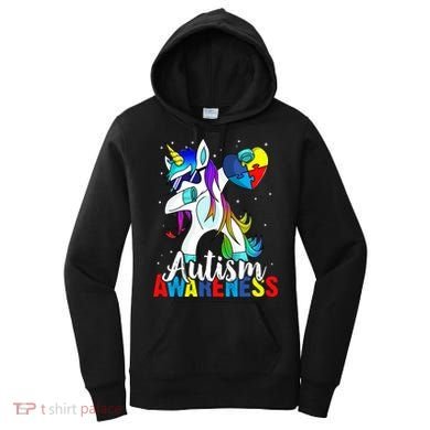 Dabbing Unicorn Autism Awareness Be Kind Gift Women's Hoodie