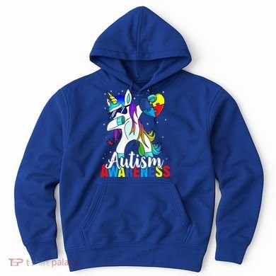 Dabbing Unicorn Autism Awareness Be Kind Gift Hoodie