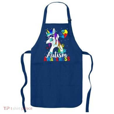 Dabbing Unicorn Autism Awareness Be Kind Gift Apron
