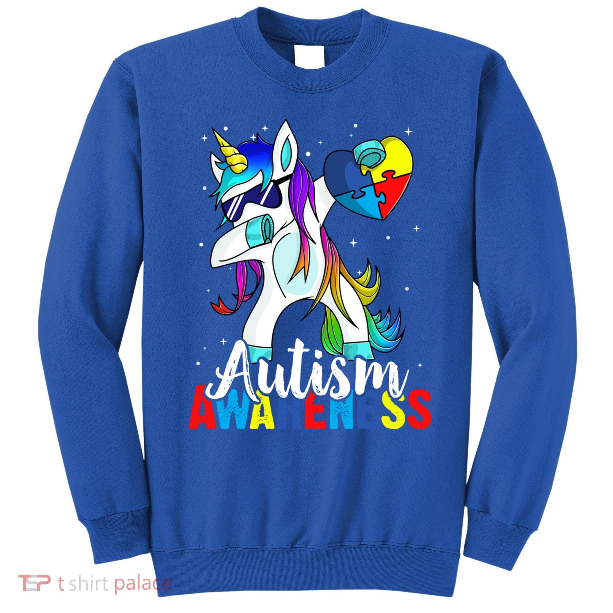 Dabbing Unicorn Autism Awareness Be Kind Gift Sweatshirt