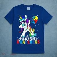 Dabbing Unicorn Autism Awareness Be Kind Gift T-Shirt thumb 5