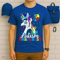 Dabbing Unicorn Autism Awareness Be Kind Gift T-Shirt thumb 6