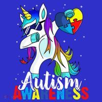 Dabbing Unicorn Autism Awareness Be Kind Gift T-Shirt thumb 7