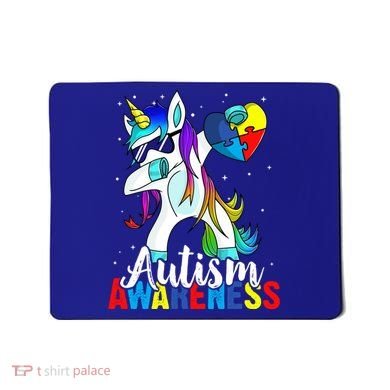 Dabbing Unicorn Autism Awareness Be Kind Gift Mousepad