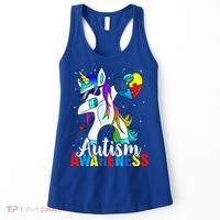 Dabbing Unicorn Autism Awareness Be Kind Gift Women's Tank Top thumb 0