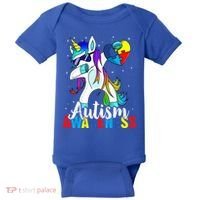 Dabbing Unicorn Autism Awareness Be Kind Gift Baby Bodysuit thumb 0