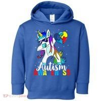 Dabbing Unicorn Autism Awareness Be Kind Gift Toddler Hoodie thumb 0