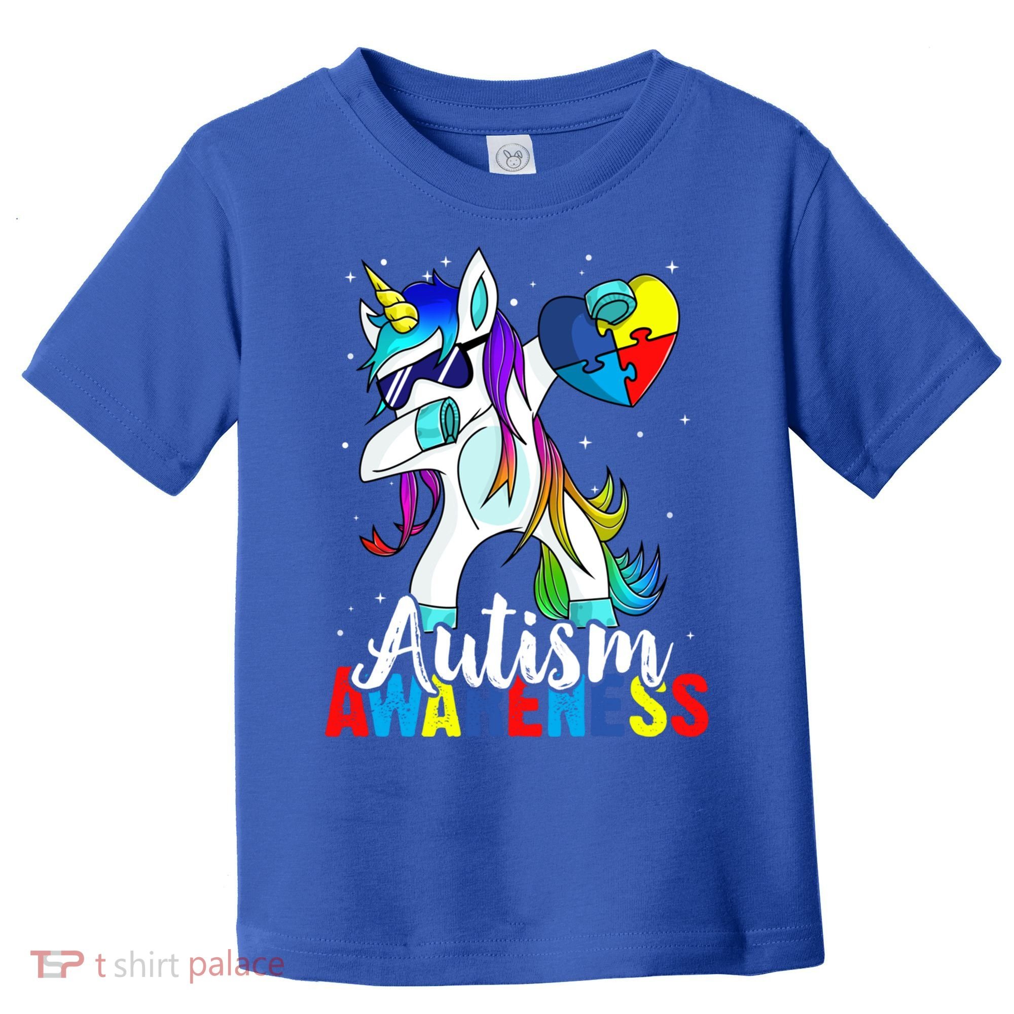 Dabbing Unicorn Autism Awareness Be Kind Gift Toddler T-Shirt