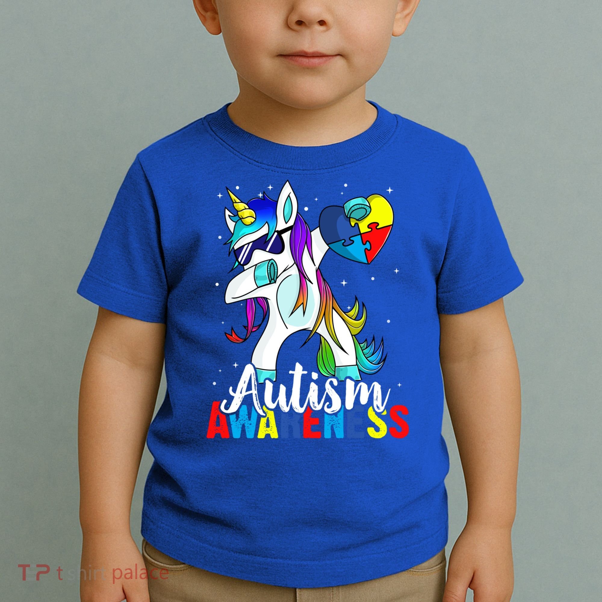 Dabbing Unicorn Autism Awareness Be Kind Gift Toddler T-Shirt