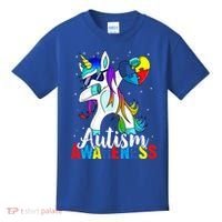 Dabbing Unicorn Autism Awareness Be Kind Gift Kids T-Shirt thumb 0
