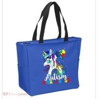 Dabbing Unicorn Autism Awareness Be Kind Gift Tote Bag thumb 2