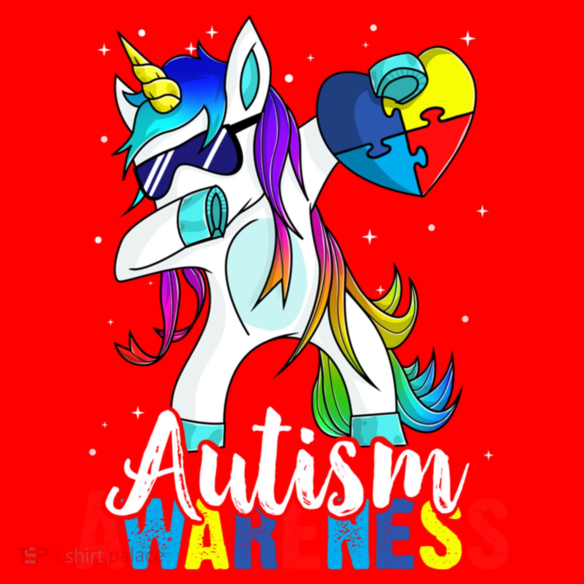 Dabbing Unicorn Autism Awareness Be Kind Gift Santa Hat
