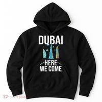 Dubai United Arab Emirates Uae City Trip Skyline Map Travel Hoodie thumb 0