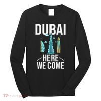 Dubai United Arab Emirates Uae City Trip Skyline Map Travel Long Sleeve Shirt thumb 0
