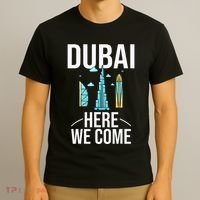 Dubai United Arab Emirates Uae City Trip Skyline Map Travel T-Shirt thumb 3