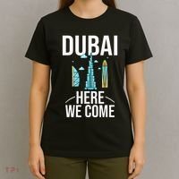 Dubai United Arab Emirates Uae City Trip Skyline Map Travel T-Shirt thumb 4