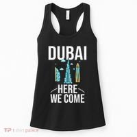 Dubai United Arab Emirates Uae City Trip Skyline Map Travel Women's Tank Top thumb 0