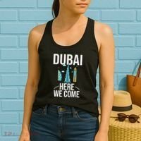 Dubai United Arab Emirates Uae City Trip Skyline Map Travel Women's Tank Top thumb 2