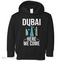 Dubai United Arab Emirates Uae City Trip Skyline Map Travel Toddler Hoodie thumb 0