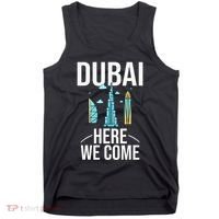 Dubai United Arab Emirates Uae City Trip Skyline Map Travel Tank Top thumb 0