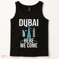 Dubai United Arab Emirates Uae City Trip Skyline Map Travel Tank Top thumb 2