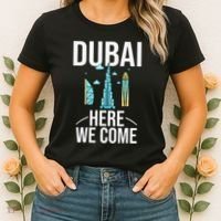 Dubai United Arab Emirates Uae City Trip Skyline Map Travel Women's T-Shirt thumb 2