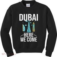 Dubai United Arab Emirates Uae City Trip Skyline Map Travel Kids Sweatshirt thumb 0