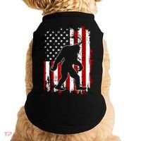 Distressed USA American Bigfoot Sasquatch Flag Doggie Tank thumb 0