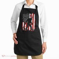 Distressed USA American Bigfoot Sasquatch Flag Apron thumb 2