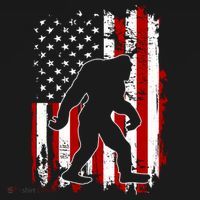 Distressed USA American Bigfoot Sasquatch Flag Apron thumb 3
