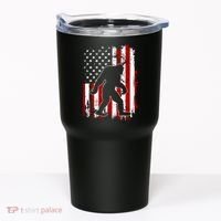 Distressed USA American Bigfoot Sasquatch Flag Tumbler thumb 0