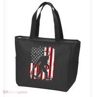 Distressed USA American Bigfoot Sasquatch Flag Tote Bag thumb 3