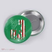 Distressed USA American Bigfoot Sasquatch Flag Button thumb 0