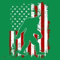 Distressed USA American Bigfoot Sasquatch Flag Coaster thumb 2