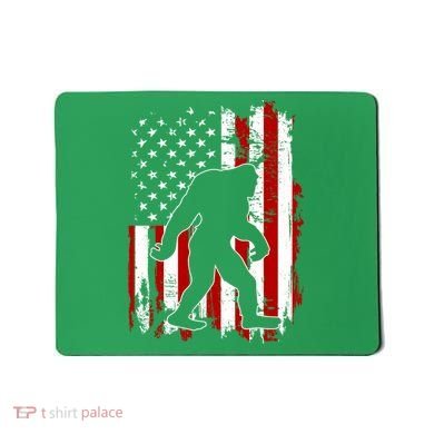 Distressed USA American Bigfoot Sasquatch Flag Mousepad