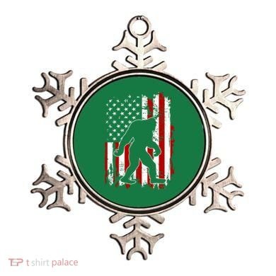 Distressed USA American Bigfoot Sasquatch Flag Ornament